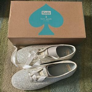 Kate Spade Keds white bridal 9.5